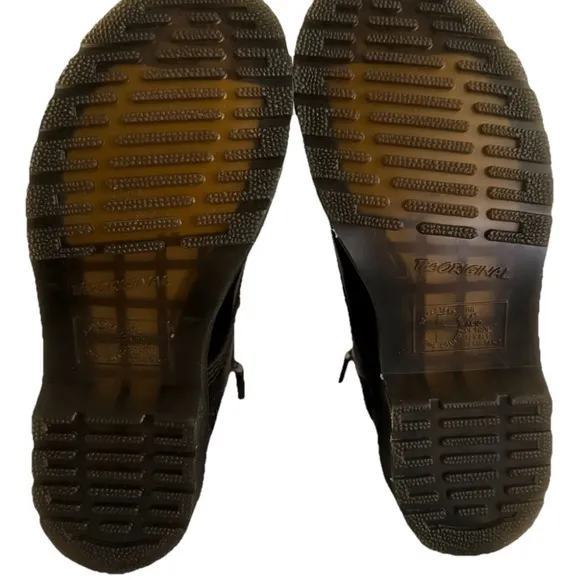 DR. MARTENS 1460 Twin Zip Combat Boots Women’s Girls Brown Size 6 Worn Once