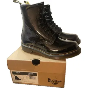 Dr. Martens 1460 Womens Patent Leather Combat Boots in Black, Size 8 US8 EU39