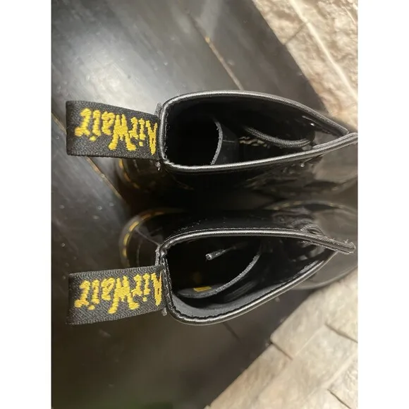 Dr. Martens 1460 Womens Patent Leather Combat Boots in Black, Size 8 US8 EU39