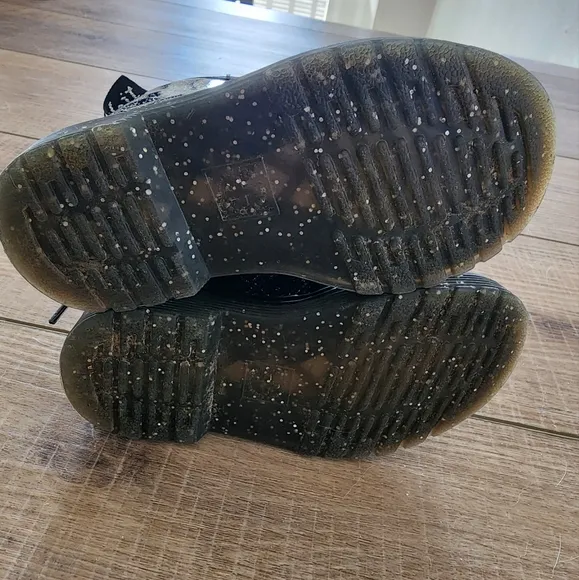 Dr Martens Black 1460 Glitter Lace Up Boots Toddler 7C
