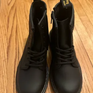 Dr. Martens Black Leather Kid's Boots