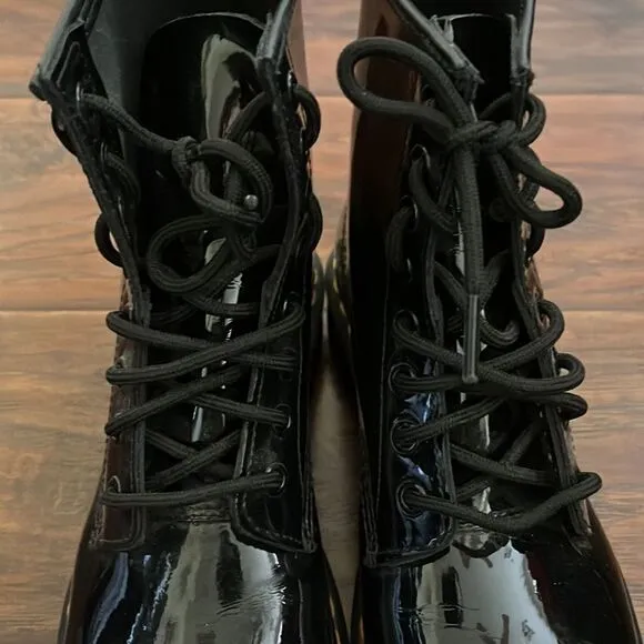 Dr. Martens Black Patent Leather Boots