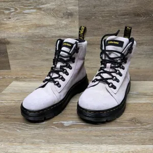 Dr. Martens Combs Suede Chalk Pink Combat Boot Women's Size 7