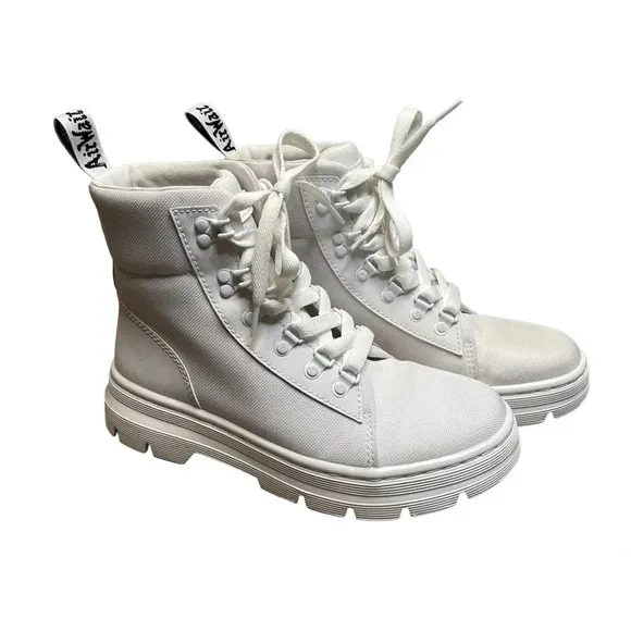 Dr. Martens Combs Women’s Poly Casual Boots White Size 8