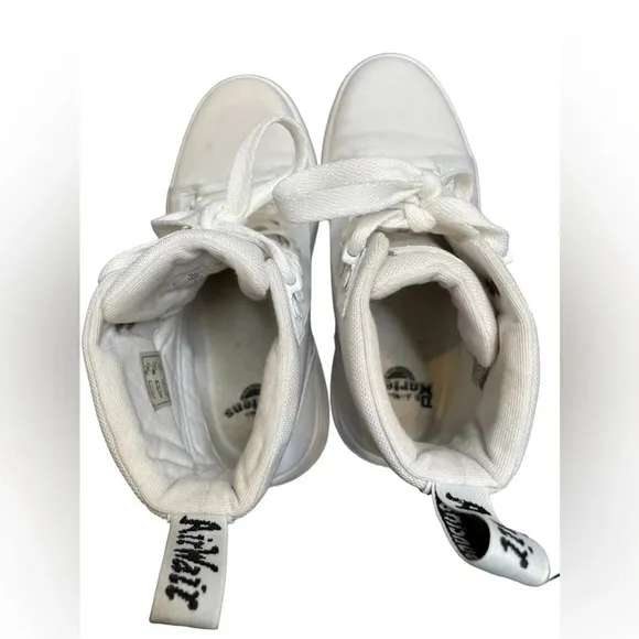 Dr. Martens Combs Women’s Poly Casual Boots White Size 8