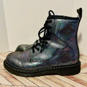 Dr. Martens Delaney YIE Boots Women's 6 Cosmic Glitter Combat Doc Sparkly Zip Up