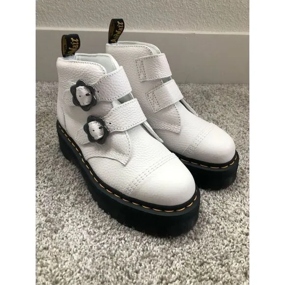 Dr Martens Devon Flower Quad Boots Women's Size 8