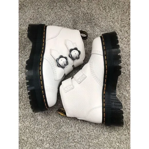 Dr Martens Devon Flower Quad Boots Women's Size 8