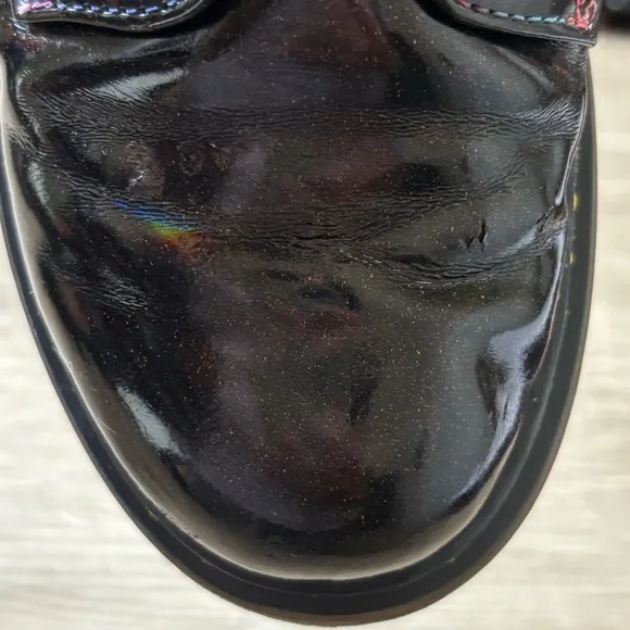 Dr. Martens Junior 1460 Sparkle Rays Lace Up Boots in Black Girls Size 5