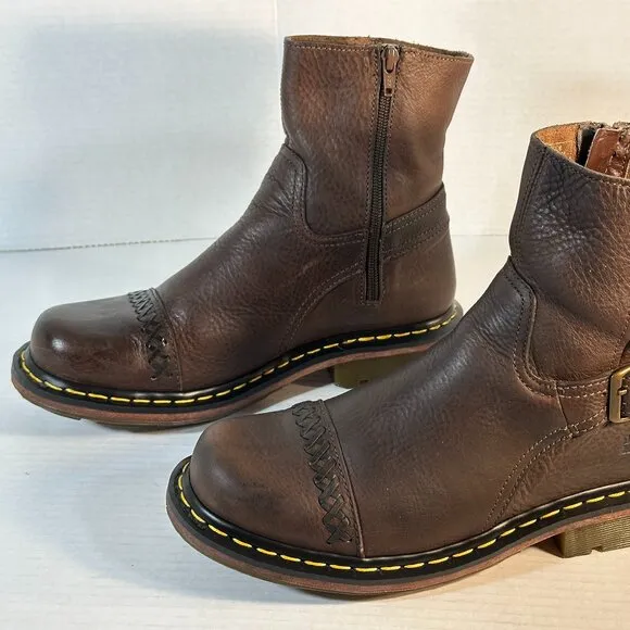 Dr Martens M-8 L-9 Brown leather boots
