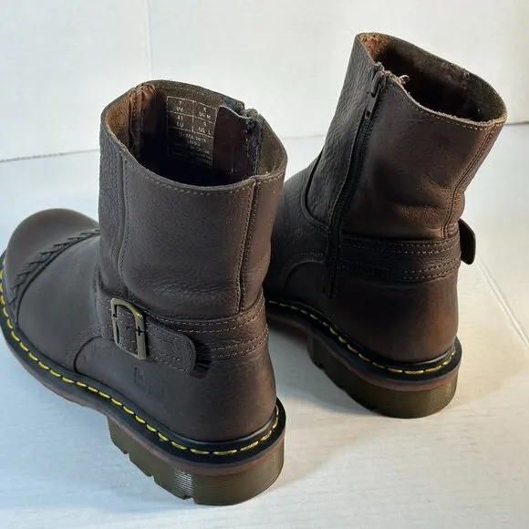 Dr Martens M-8 L-9 Brown leather boots