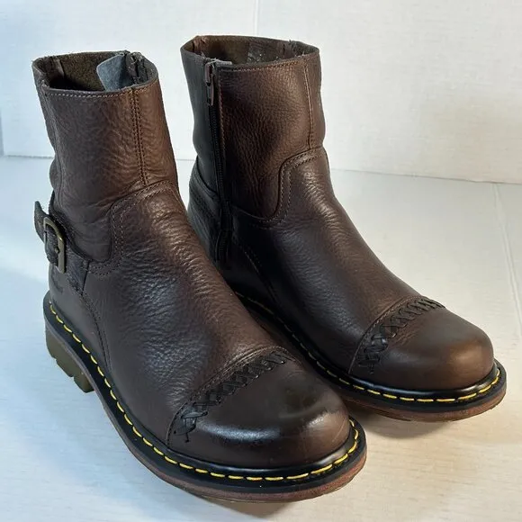 Dr Martens M-8 L-9 Brown leather boots