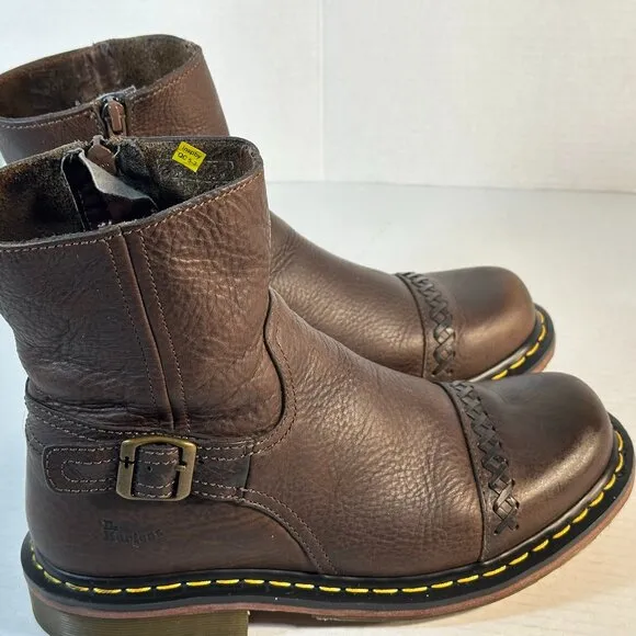 Dr Martens M-8 L-9 Brown leather boots