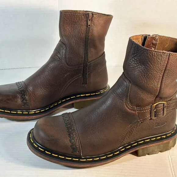 Dr Martens M-8 L-9 Brown leather boots