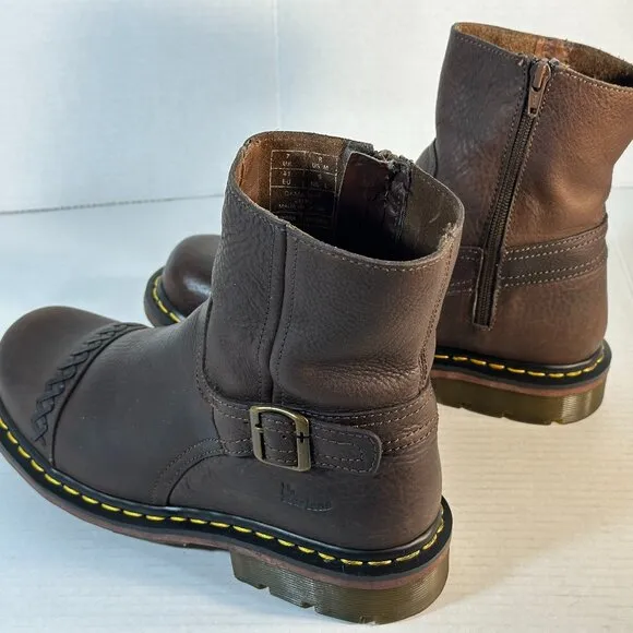 Dr Martens M-8 L-9 Brown leather boots