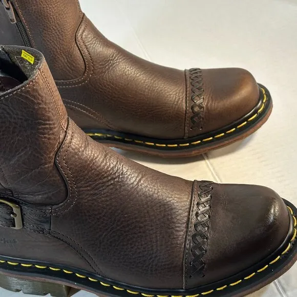 Dr Martens M-8 L-9 Brown leather boots