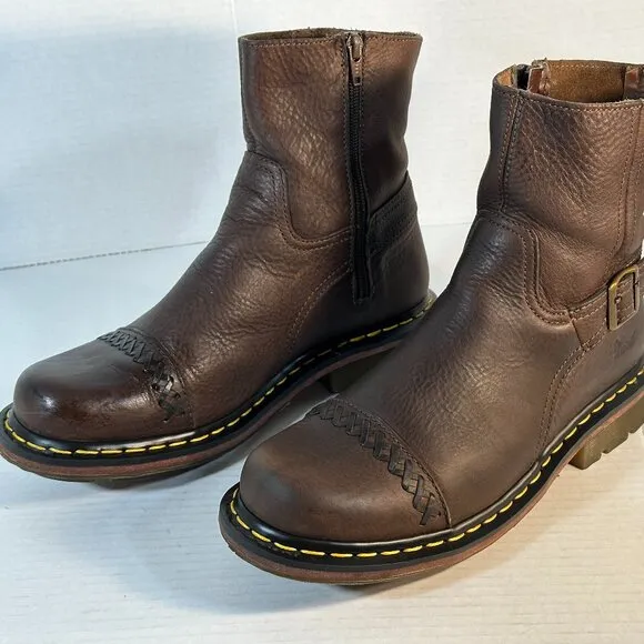 Dr Martens M-8 L-9 Brown leather boots
