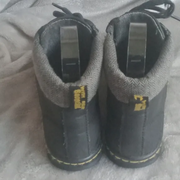 Dr. Martens Maelly Air Wair Bouncing Soles Padded Collar Boots Black