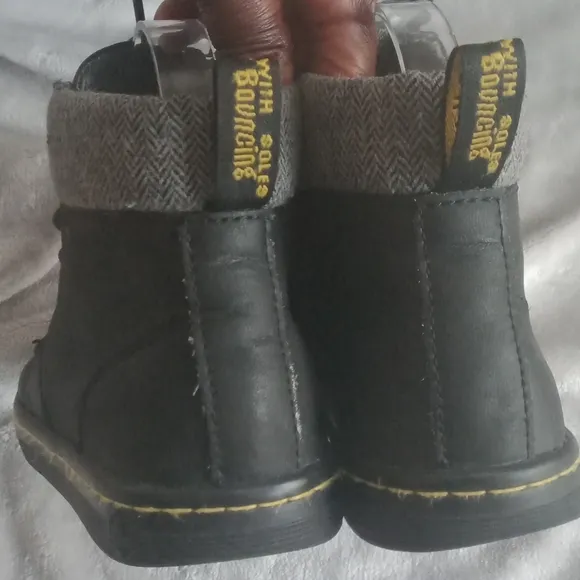 Dr. Martens Maelly Air Wair Bouncing Soles Padded Collar Boots Black