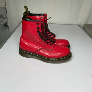 Dr. Martens Red Leather Boots
