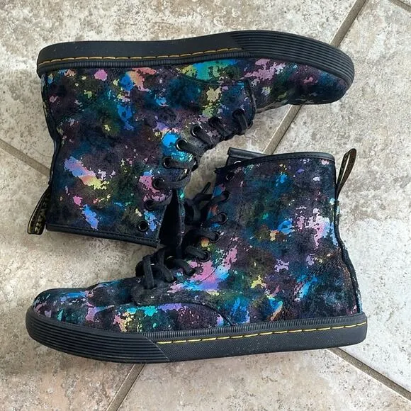 Dr. Martens Sheridan Women's Confetti Suede Casual Boots Black