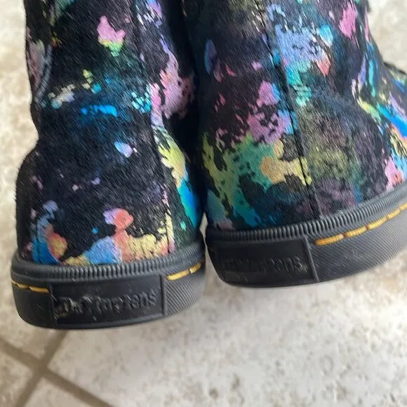 Dr. Martens Sheridan Women's Confetti Suede Casual Boots Black