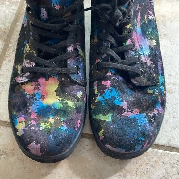Dr. Martens Sheridan Women's Confetti Suede Casual Boots Black