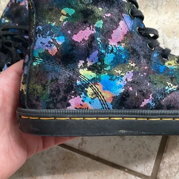 Dr. Martens Sheridan Women's Confetti Suede Casual Boots Black