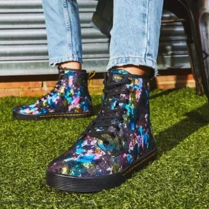 Dr. Martens Sheridan Women's Confetti Suede Casual Boots Black