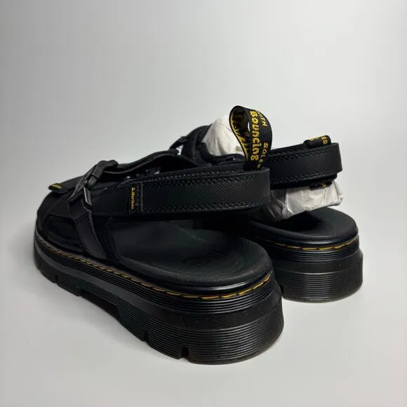 Dr. Martens Unisex Forster Webbing Sandals in Black Poly Rip Stop   Element