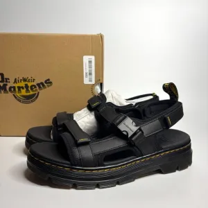 Dr. Martens Unisex Forster Webbing Sandals in Black Poly Rip Stop   Element
