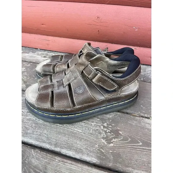 Dr Martens Vintage Leather Fisherman Airwair Chunky Sandals England Mens 12 Y2K