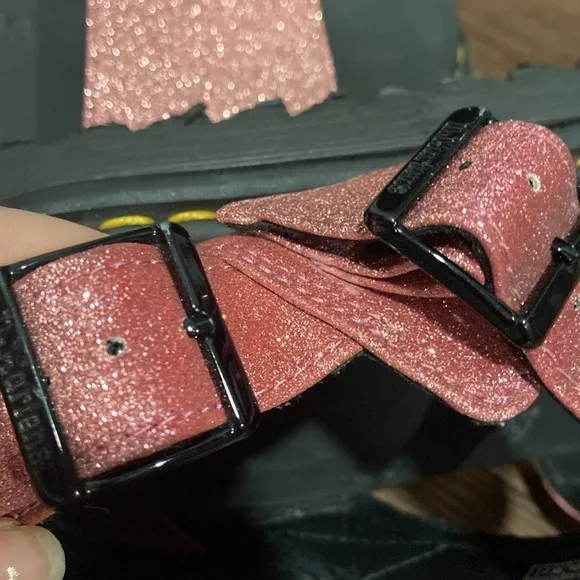 Dr. Martens VOSS PINK FINE GLITTER size 11