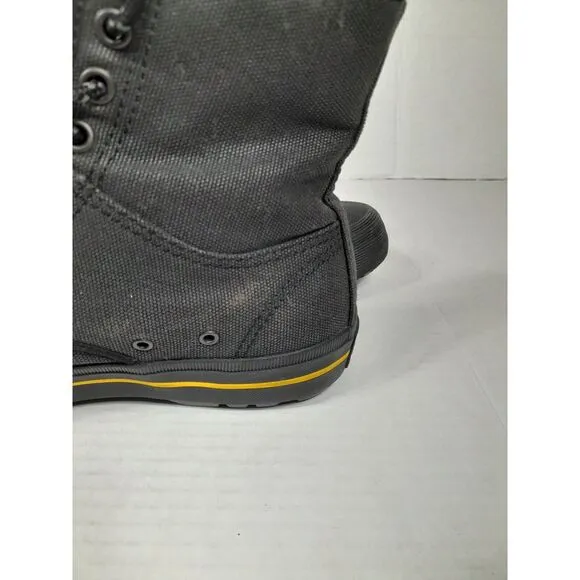 Dr Martens Winsted Black‎ Canvas 8 Eye Lace Up Boots Men Sz 6 Womrn Sz 7 Rare