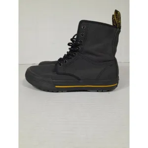 Dr Martens Winsted Black‎ Canvas 8 Eye Lace Up Boots Men Sz 6 Womrn Sz 7 Rare