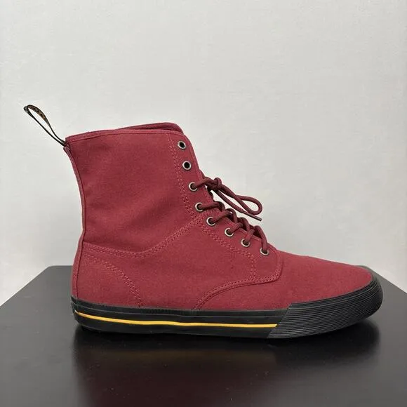 Dr. Martens Winsted Canvas High Top Sneaker Boots Mens 13 Red Street Wear