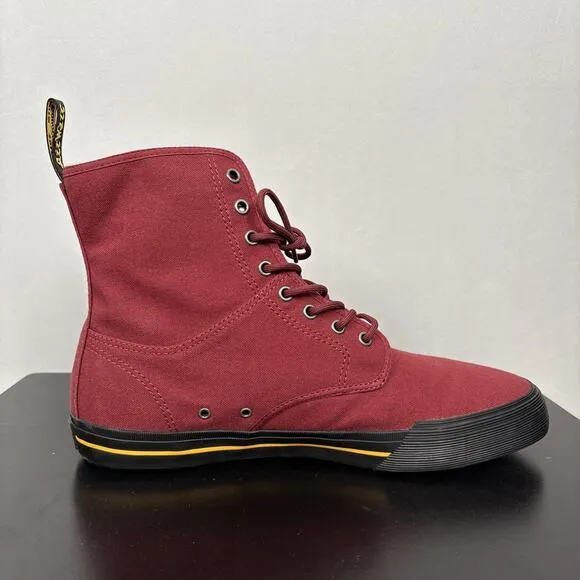 Dr. Martens Winsted Canvas High Top Sneaker Boots Mens 13 Red Street Wear