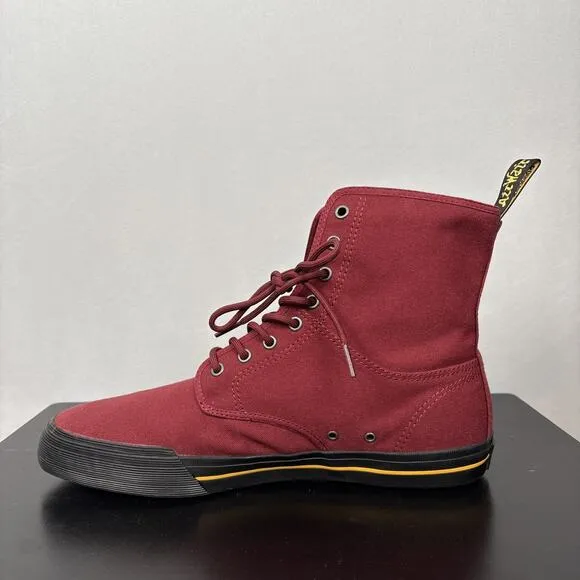 Dr. Martens Winsted Canvas High Top Sneaker Boots Mens 13 Red Street Wear