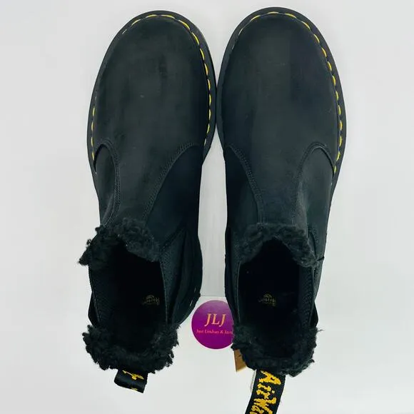 Dr. Martens Women's 2976 WG Black Outlaw Leather WinterGrip Chelsea Boots Size 7