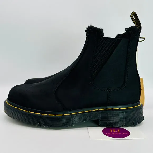 Dr. Martens Women's 2976 WG Black Outlaw Leather WinterGrip Chelsea Boots Size 7