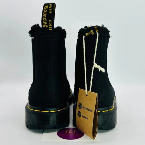 Dr. Martens Women's 2976 WG Black Outlaw Leather WinterGrip Chelsea Boots Size 7