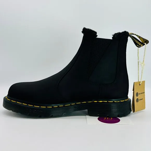 Dr. Martens Women's 2976 WG Black Outlaw Leather WinterGrip Chelsea Boots Size 8
