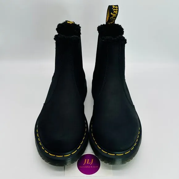 Dr. Martens Women's 2976 WG Black Outlaw Leather WinterGrip Chelsea Boots Size 8