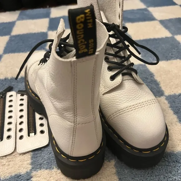 Dr. Martens Women's White Leather Boots