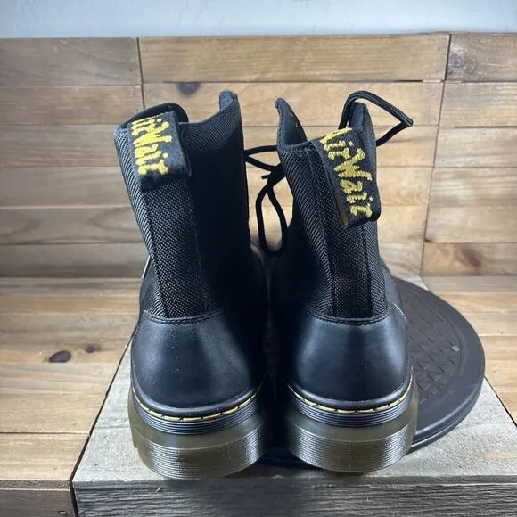 Dr. Martens Combs Poly Casual AW004 Combat Boots Woven Docs Black Men’s Size 12