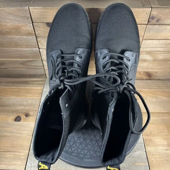 Dr. Martens Combs Poly Casual AW004 Combat Boots Woven Docs Black Men’s Size 12