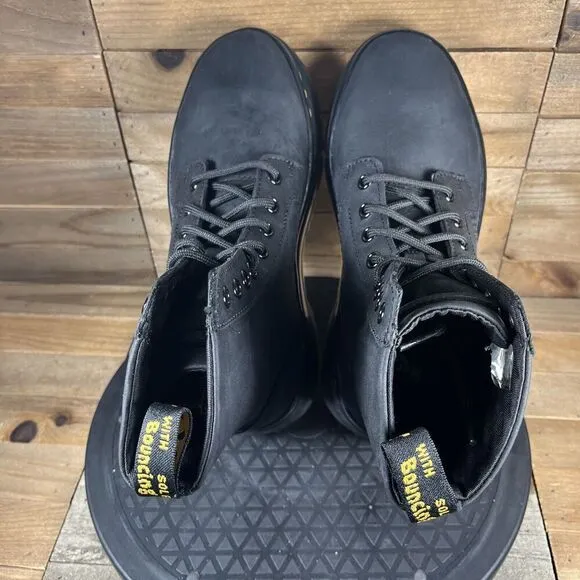 Dr. Martens Wyoming Combs Black Leather Casual Boots Womens Size 6