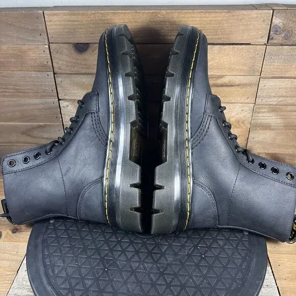 Dr. Martens Wyoming Combs Black Leather Casual Boots Womens Size 6