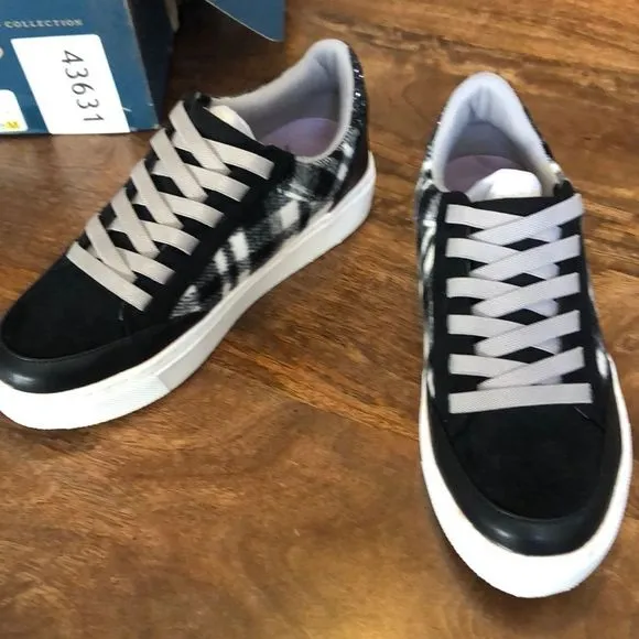 Dr. Scholl's Shoes Women's Nailed It Sneaker black plaid size 6