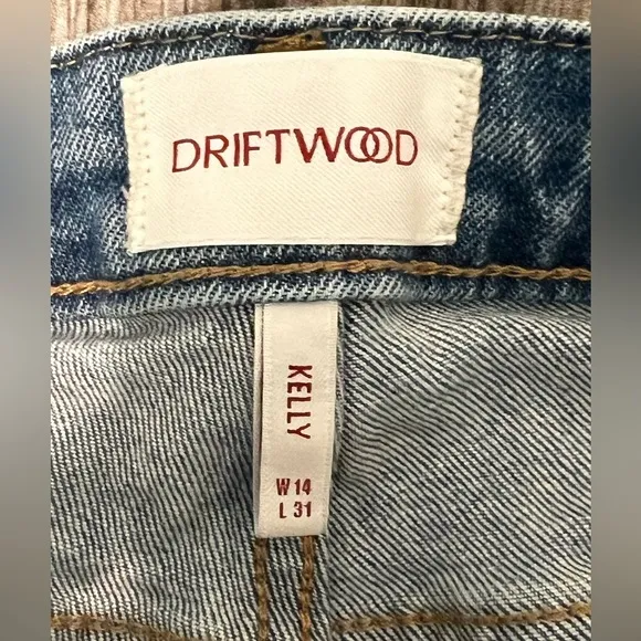 Driftwood Kelly Embroidered Floral Bluebell Flare Jean Size 14